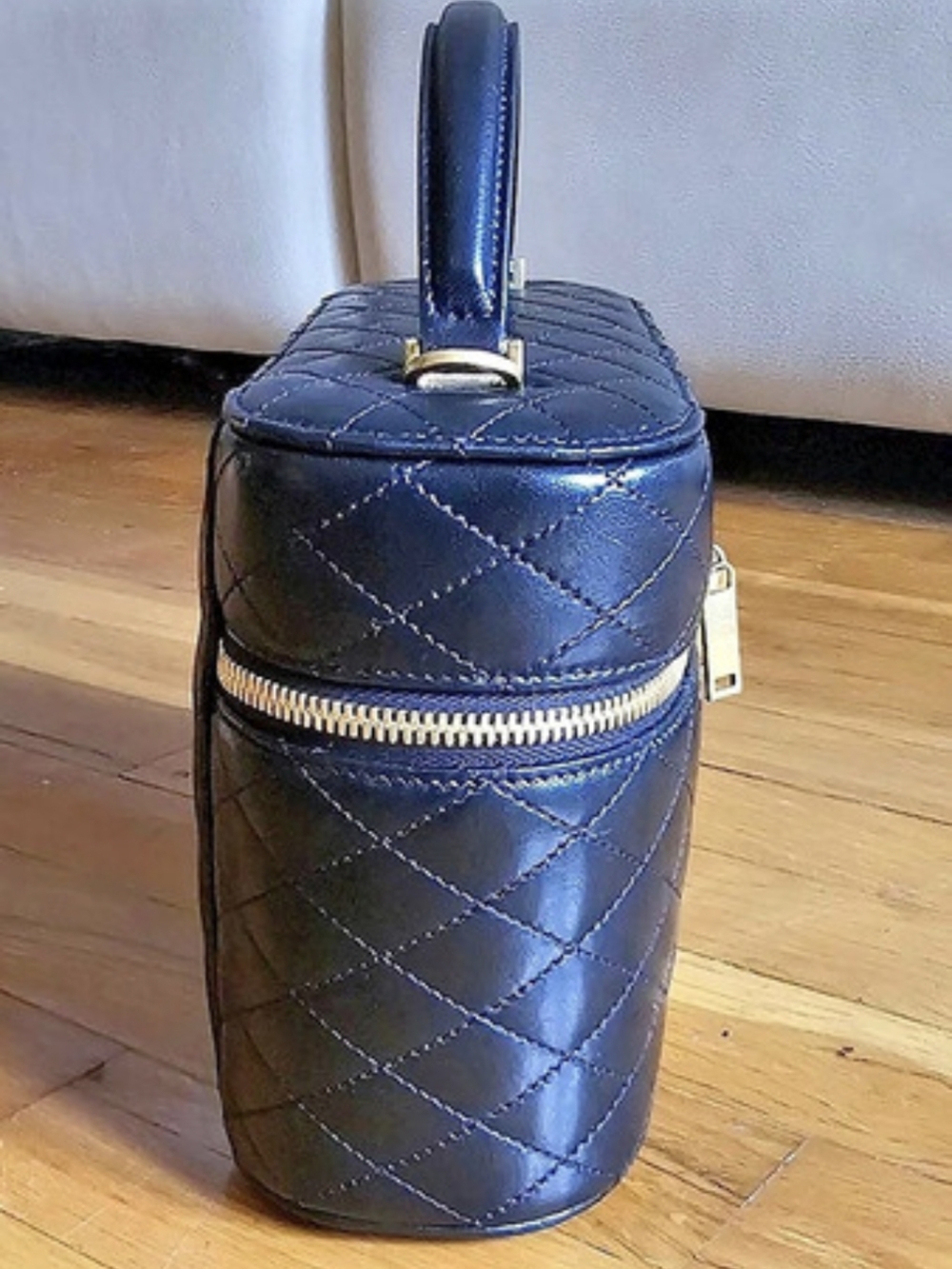 Saint Laurent Large Gaby Quilted Lambskin Leather Vanity Case Black
